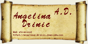 Angelina Drinić vizit kartica